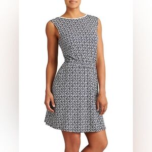 Athleta Navy Blue Pattern Encinitas Lively Dress XXS